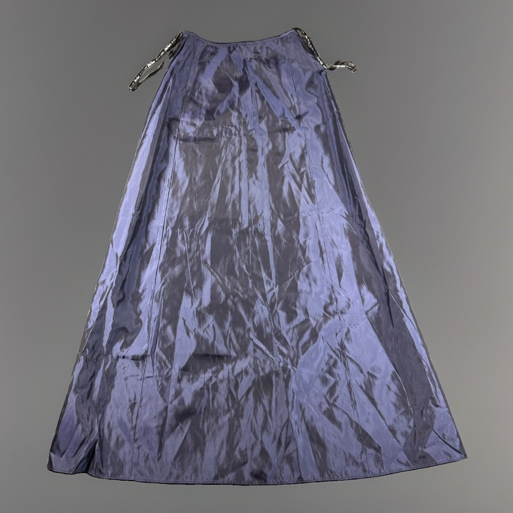 Vtg 90s Zum Zum Niki Livas Iridescent Maxi Skirt Purple Blue Goth Whimsigoth USA